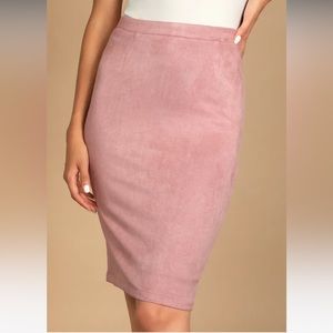 Lulus suede pencil skirt NWT